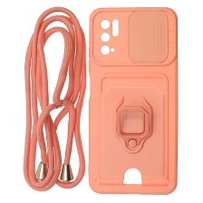 Чехол накладка MULTI FUNCTION 4 в 1 для XIAOMI POCO M3 Pro, XIAOMI Redmi Note 10T, Redmi Note 10 5G, цвет персиковый