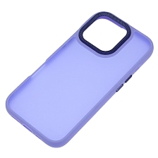 Чехол накладка для APPLE iPhone 16 Pro (6.3"), силикон, пластик, цвет сиреневый