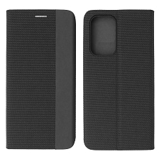 Чехол книжка MESH для SAMSUNG Galaxy A53 5G (SM-A536E), текстиль, силикон, бархат, визитница, цвет черный Чехол книжка MESH для SAMSUNG Galaxy A53 5G (SM-A536E), текстиль, силикон, бархат, визитница, цвет черный