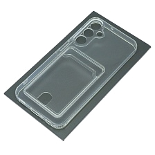 Чехол накладка CARD CASE для SAMSUNG Galaxy A25 5G, защита камеры, силикон, отдел для карт, цвет прозрачный Чехол накладка CARD CASE для SAMSUNG Galaxy A25 5G, защита камеры, силикон, отдел для карт, цвет прозрачный