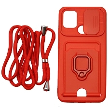 Чехол накладка MULTI FUNCTION 4 в 1 для XIAOMI Redmi 9C, Redmi 10A, цвет красный Чехол накладка MULTI FUNCTION 4 в 1 для XIAOMI Redmi 9C, Redmi 10A, цвет красный
