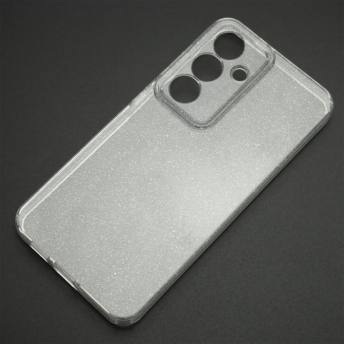 Чехол накладка STARDUST (Clear Case) для SAMSUNG GALAXY S25, защита камеры, с блестками, прозрачный