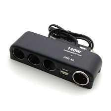 Автомобильный разветвитель OLESSON 1525, 120W, 12/24V, 4 выхода прикуривателя, 2 USB, цвет черный Автомобильный разветвитель OLESSON 1525, 120W, 12/24V, 4 выхода прикуривателя, 2 USB, цвет черный