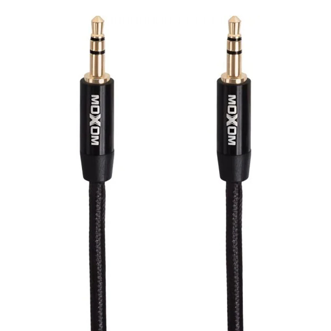 Кабель MOXOM MX-AX14 AUX Jack 3.5 мм (папа) на AUX Jack 3.5 мм (папа), длина 2 метра, цвет черный