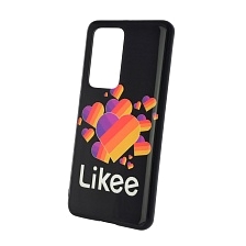 Чехол накладка для HUAWEI P40 Pro (ELS-NX9), силикон, рисунок Likee Black. Чехол накладка для HUAWEI P40 Pro (ELS-NX9), силикон, рисунок Likee Black.