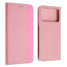 Чехол книжка MESH для XIAOMI POCO X4 Pro 5G, текстиль, силикон, бархат, визитница, цвет розовый Чехол книжка MESH для XIAOMI POCO X4 Pro 5G, текстиль, силикон, бархат, визитница, цвет розовый