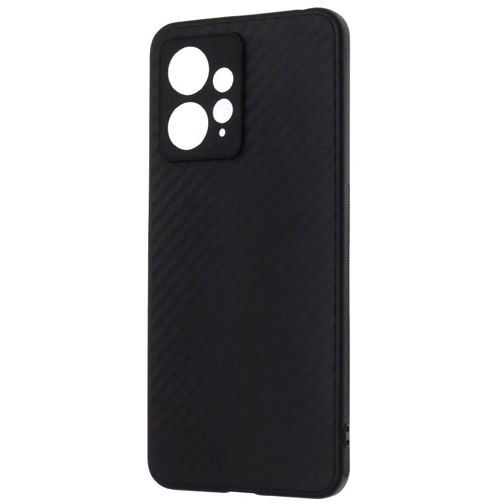 Чехол накладка для XIAOMI Redmi Note 12 4G, силикон, карбон, цвет черный Чехол накладка для XIAOMI Redmi Note 12 4G, силикон, карбон, цвет черный