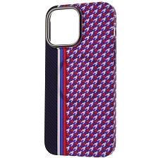 Чехол накладка FreeAir с поддержкой MagSafe для APPLE iPhone 14 Pro Max (6.7"), пластик, светится в темноте, карбоновый узор 5