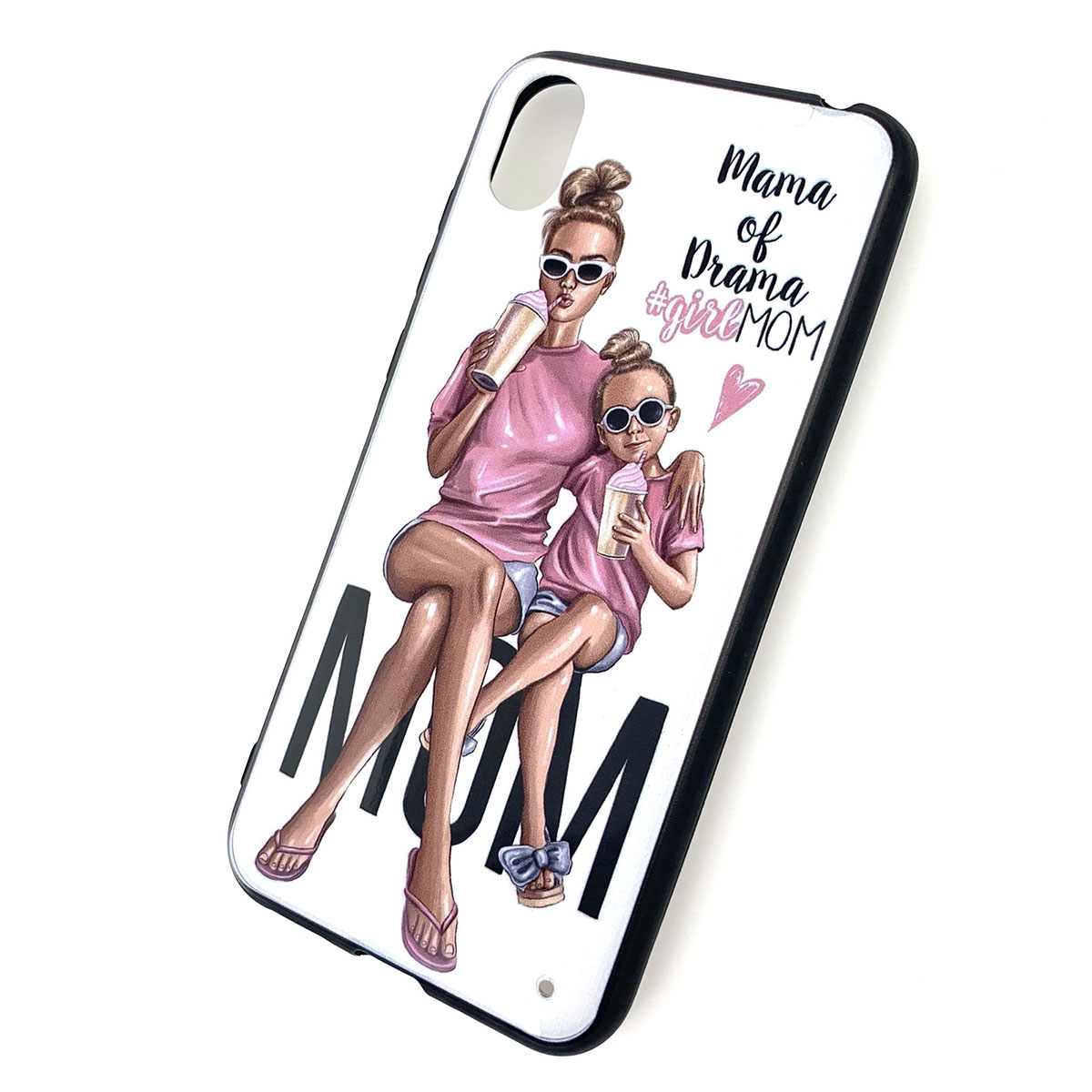 Чехол накладка R3 для HUAWEI Honor 8S, Y5 2019, силикон, рисунок Mama of Drama girlMOM.