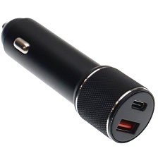 АЗУ удлиненное (Автомобильное зарядное устройство) WKN-06, 3A, 1 USB, 1 Type-C, цвет черный