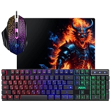 Игровой набор мышь, клавиатура, коврик, DEFENDER Alion, с подсветкой, цвет черный (-30%) Игровой набор мышь, клавиатура, коврик, DEFENDER Alion, с подсветкой, цвет черный (-30%)