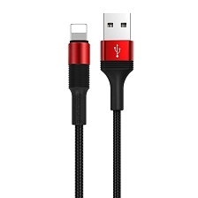 Кабель BOROFONE BX21 Outstanding APPLE Lightning 8 pin, 2.4A, длина 1 метр, нейлоновая оплетка, цвет черно красный Кабель BOROFONE BX21 Outstanding APPLE Lightning 8 pin, 2.4A, длина 1 метр, нейлоновая оплетка, цвет черно красный