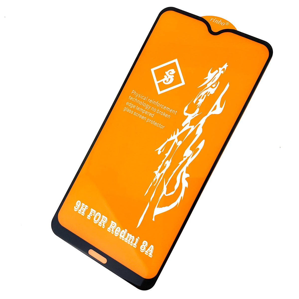 Защитное стекло 9H Rinbo для XIAOMI Redmi 8, Redmi 8A, цвет окантовки черный