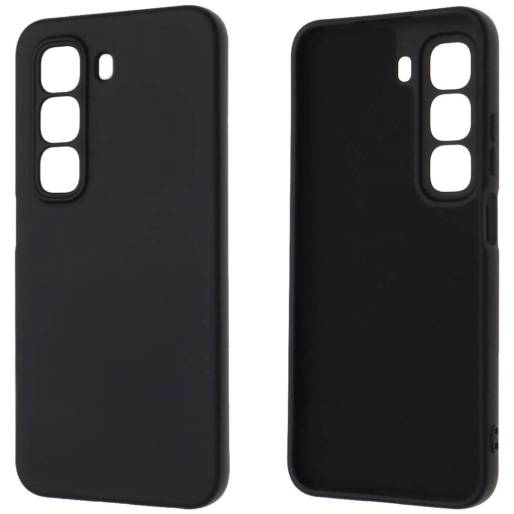 Чехол накладка NANO для INFINIX HOT 50 5G, защита камеры, силикон, бархат, цвет черный Чехол накладка NANO для INFINIX HOT 50 5G, защита камеры, силикон, бархат, цвет черный