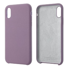 Чехол накладка Silicon Case для APPLE iPhone XR, силикон, бархат, цвет светло фиолетовый Чехол накладка Silicon Case для APPLE iPhone XR, силикон, бархат, цвет светло фиолетовый