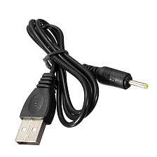 Кабель питания USB A (штекер) - DC 2.5x0.7 мм (штекер) 1.0 метр (жёлтый, для китайских планшетов).