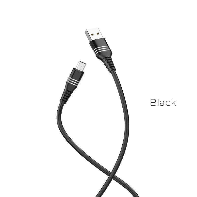 HOCO U46 Tricyclic кабель для зарядки и передачи данных USB для Micro USB, длина 1 метр, ток до 2А, оплетка TPE, цвет черный. HOCO U46 Tricyclic кабель для зарядки и передачи данных USB для Micro USB, длина 1 метр, ток до 2А, оплетка TPE, цвет черный.