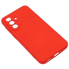Чехол накладка Silicon Cover для SAMSUNG Galaxy A37, защита камеры, силикон, бархат, цвет красный