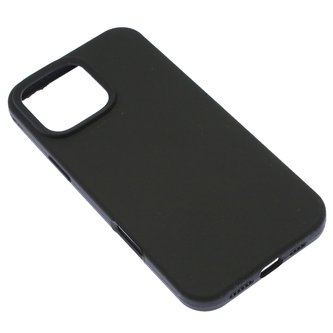 Чехол накладка Silicone Case для APPLE iPhone 16 Pro Max, силикон, бархат, цвет черный