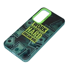 Чехол накладка для SAMSUNG Galaxy A35, пластик, силикон, рисунок WORK HARD Чехол накладка для SAMSUNG Galaxy A35, пластик, силикон, рисунок WORK HARD