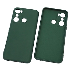 Чехол накладка NANO для INFINIX Hot 20i, силикон, бархат, цвет темно зеленый Чехол накладка NANO для INFINIX Hot 20i, силикон, бархат, цвет темно зеленый