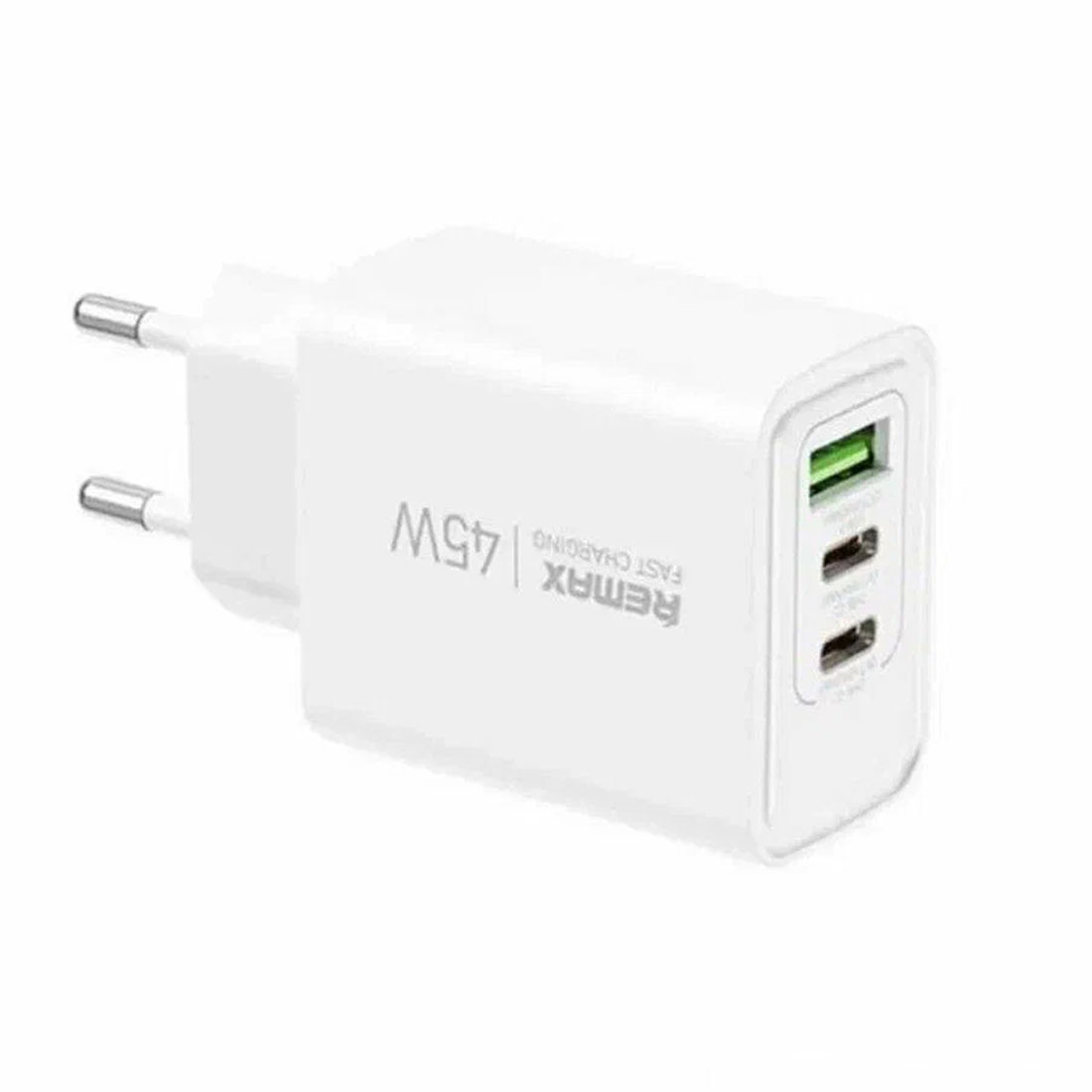 СЗУ (Сетевое зарядное устройство) REMAX RP-U139, 45W, 2 USB Type C, 1 USB A, PD3.0, QC3.0, цвет белый