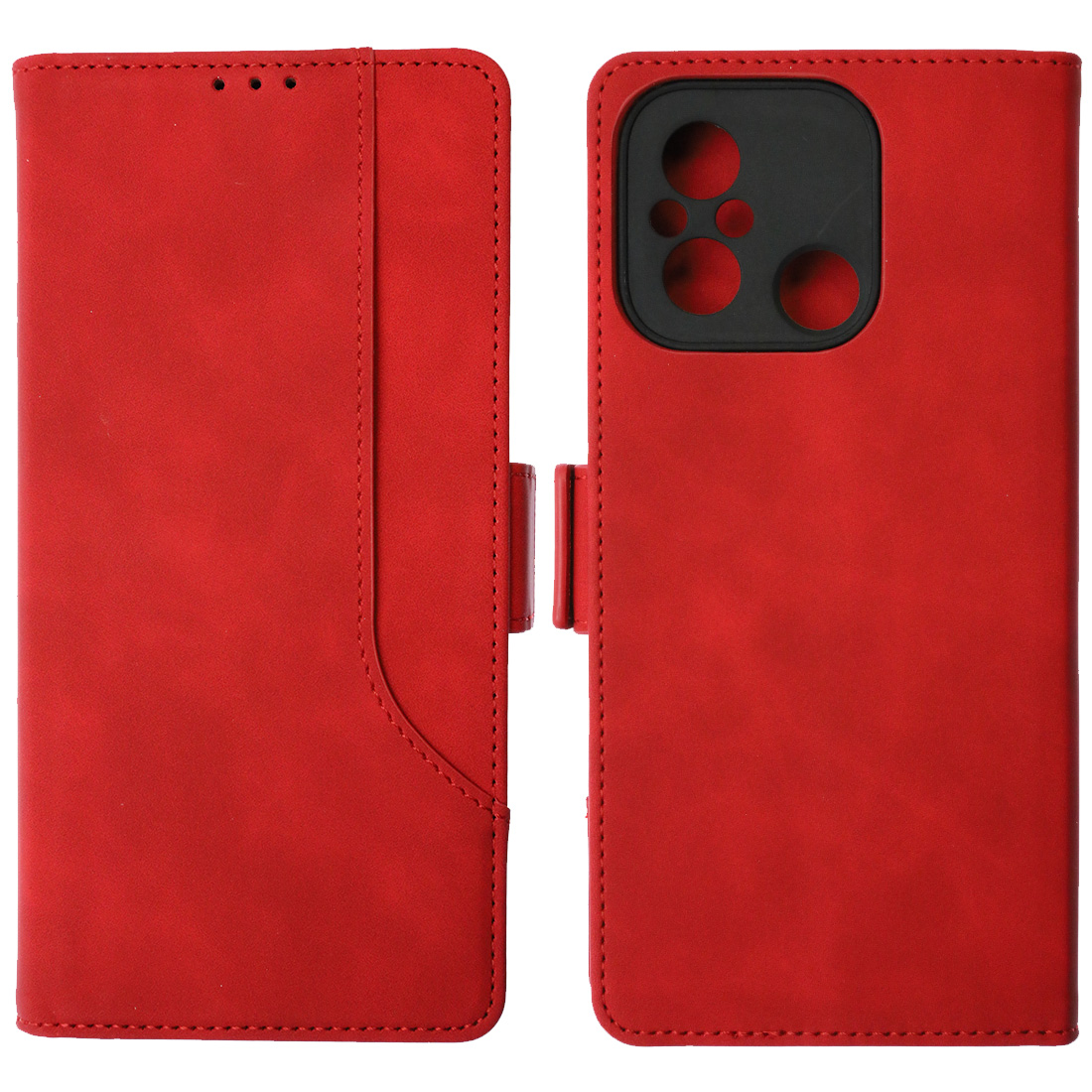 Чехол книжка NICE для XIAOMI Redmi 12C, POCO C55, экокожа, визитница, цвет красный Чехол книжка NICE для XIAOMI Redmi 12C, POCO C55, экокожа, визитница, цвет красный