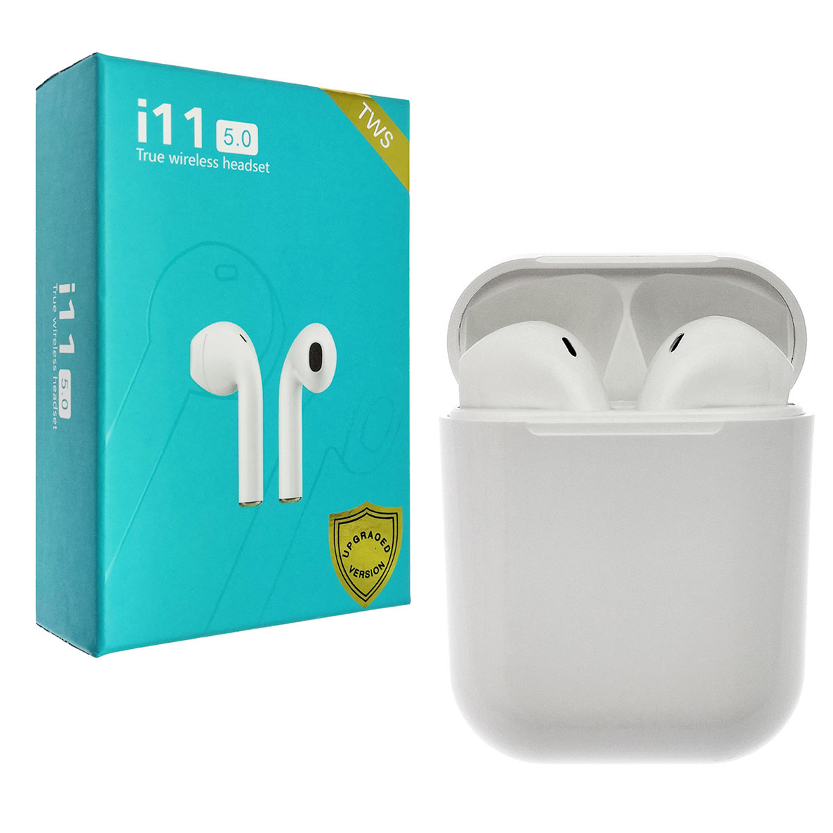 Гарнитура (наушники с микрофоном) беспроводная, TWS i11, Bluetooth 5.0, цвет белый Гарнитура (наушники с микрофоном) беспроводная, TWS i11, Bluetooth 5.0, цвет белый