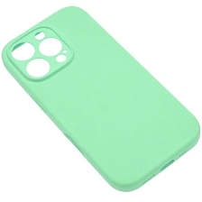 Чехол накладка Silicone Case для APPLE iPhone 16 Pro, силикон, защита камеры, бархат, цвет мятный