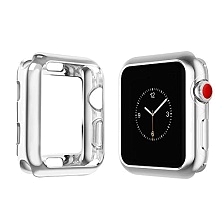 Чехол 360 для APPLE Watch 4, 44 мм, силикон, цвет хромированный. Чехол 360 для APPLE Watch 4, 44 мм, силикон, цвет хромированный.