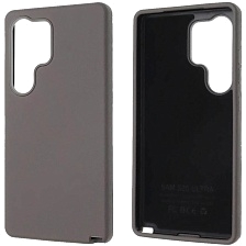 Чехол накладка для SAMSUNG Galaxy S25 Ultra, силикон, пластик, текстура кожи, цвет серый Чехол накладка для SAMSUNG Galaxy S25 Ultra, силикон, пластик, текстура кожи, цвет серый