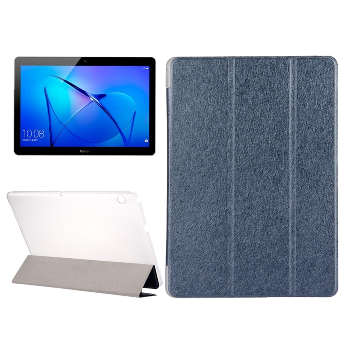 Чехол книжка Trans Cover для HUAWEI MediaPad T3 10, (AGS-L09), диагональ 9.6", цвет синий Чехол книжка Trans Cover для HUAWEI MediaPad T3 10, (AGS-L09), диагональ 9.6", цвет синий