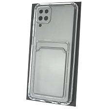 Чехол накладка CARD CASE для SAMSUNG Galaxy A12 (SM-A125), M12 (SM-M127F), силикон, отдел для карт, цвет прозрачный Чехол накладка CARD CASE для SAMSUNG Galaxy A12 (SM-A125), M12 (SM-M127F), силикон, отдел для карт, цвет прозрачный