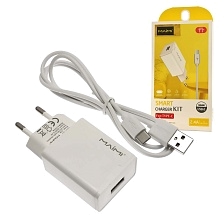 СЗУ (Сетевое зарядное устройство) MAIMI T7 с кабелем USB Type C, 2.4A, длина 1 метр, цвет белый СЗУ (Сетевое зарядное устройство) MAIMI T7 с кабелем USB Type C, 2.4A, длина 1 метр, цвет белый