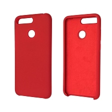 Чехол накладка Silicon Cover для HUAWEI Honor 7A Pro, Honor 7C, Y6 2018, Y6 Prime, силикон, бархат, цвет красный