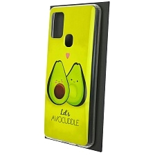 Чехол накладка Vinil для SAMSUNG Galaxy A21s (SM-A217), силикон, рисунок Avocuddle lets, цвет желтый Чехол накладка Vinil для SAMSUNG Galaxy A21s (SM-A217), силикон, рисунок Avocuddle lets, цвет желтый