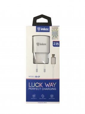СЗУ "Inkax" 5V - 2100mA CD-27-IP + USB кабель Apple lightning 8 pin цвет белый. СЗУ "Inkax" 5V - 2100mA CD-27-IP + USB кабель Apple lightning 8 pin цвет белый.