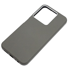 Чехол накладка VICTORIA для XIAOMI Redmi 15C, POCO C85, силикон, пластик, текстура кожи, бархат, цвет серый