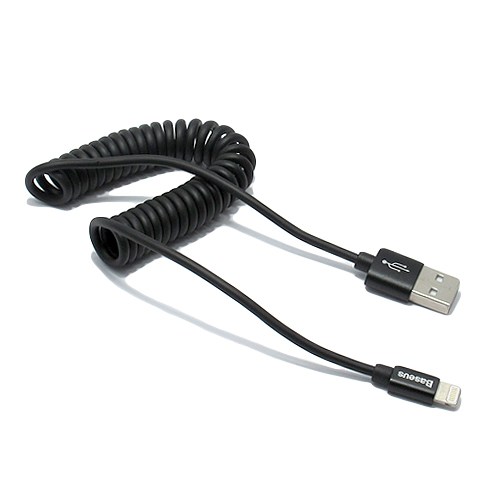 Кабель BASEUS CALIGHTNG-EL01 Elastic Data для APPLE Lightning 8 pin, витой, цвет чёрный. Кабель BASEUS CALIGHTNG-EL01 Elastic Data для APPLE Lightning 8 pin, витой, цвет чёрный.