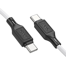 Кабель HOCO X90 Cool USB Type C на USB Type C, 60W, 3A, длина 1 метр, цвет белый Кабель HOCO X90 Cool USB Type C на USB Type C, 60W, 3A, длина 1 метр, цвет белый