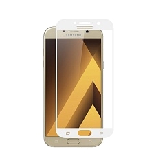 Защитное стекло "SC" 3D  с силиконовыми краями для SAMSUNG Galaxy A5 2017 (цвет=белый).