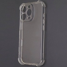 Чехол накладка для APPLE iPhone 16 Pro, усиленные края, защита камеры, силикон, прозрачный