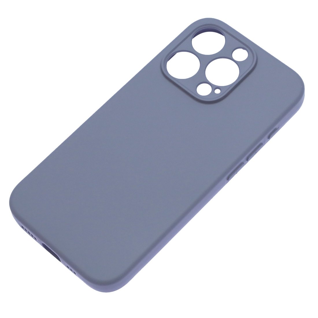 Чехол накладка NANO для APPLE iPhone 15 Pro (6.1"), защита камеры, силикон, бархат, цвет космический серый Чехол накладка NANO для APPLE iPhone 15 Pro (6.1"), защита камеры, силикон, бархат, цвет космический серый