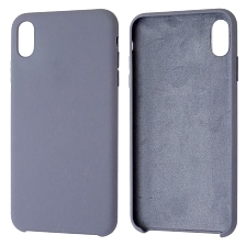 Чехол накладка Silicon Case для APPLE iPhone XS MAX, силикон, бархат, цвет серый Чехол накладка Silicon Case для APPLE iPhone XS MAX, силикон, бархат, цвет серый