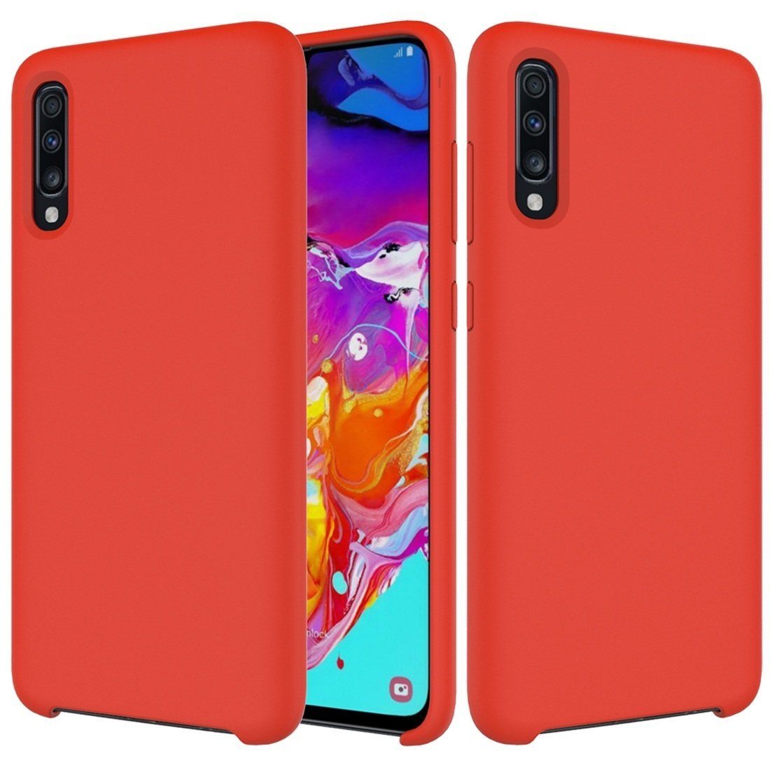 Чехол накладка Silicon Cover для SAMSUNG Galaxy A50 (SM-A505), A30s (SM-A307), A50s (SM-A507), силикон, бархат, цвет карминный красный. Чехол накладка Silicon Cover для SAMSUNG Galaxy A50 (SM-A505), A30s (SM-A307), A50s (SM-A507), силикон, бархат, цвет карминный красный.