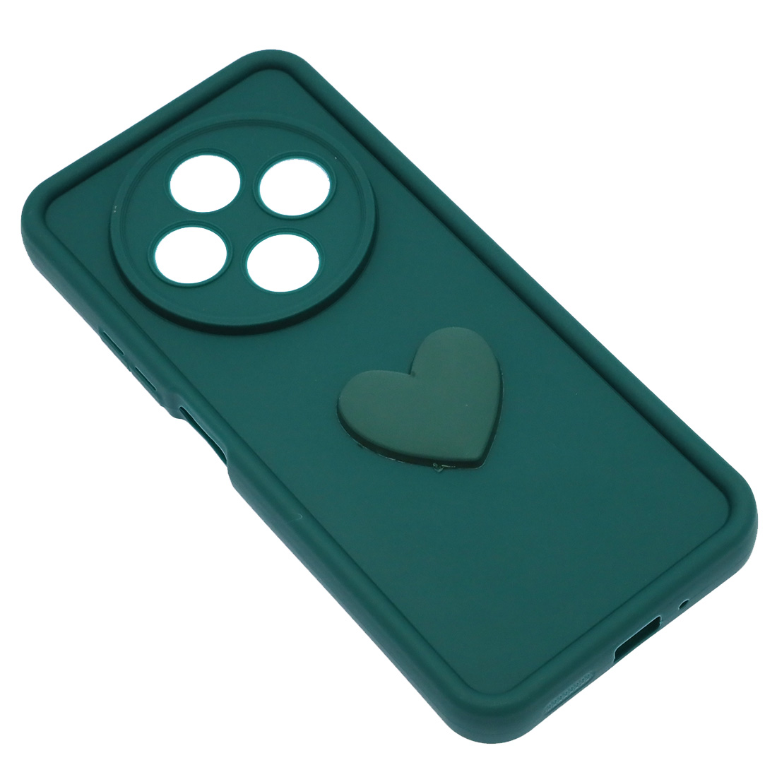 Чехол накладка для XIAOMI REDMI A4, силикон, 3D сердце, защита камеры, бортики, цвет темно зеленый Чехол накладка для XIAOMI REDMI A4, силикон, 3D сердце, защита камеры, бортики, цвет темно зеленый
