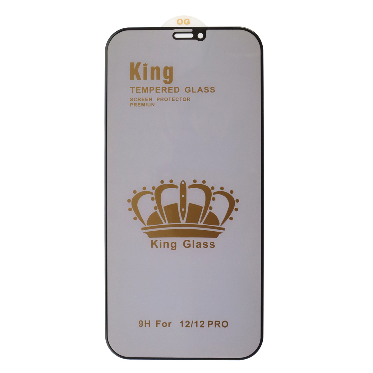 Защитное стекло Антишпион King Glass для APPLE iPhone 12 (6.1"), iPhone 12 Pro (6.1"), цвет окантовки черный