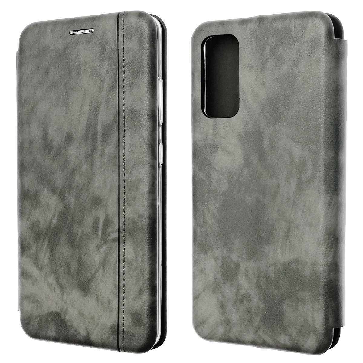 Чехол книжка VINTAGE LiNE для SAMSUNG Galaxy S20FE (SM-G780), экокожа, визитница, цвет серый