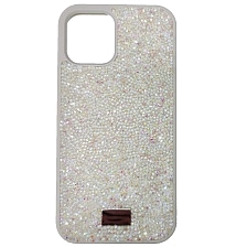 Чехол накладка для APPLE iPhone 12 (6.1"), iPhone 12 Pro (6.1"), стразы, цвет серый