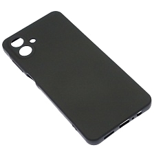 Чехол накладка Silicon Cover для SAMSUNG Galaxy A07, защита камеры, силикон, бархат, цвет черный
